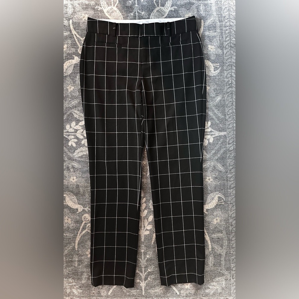 Calvin Klein Black Checkered Women's Trousers